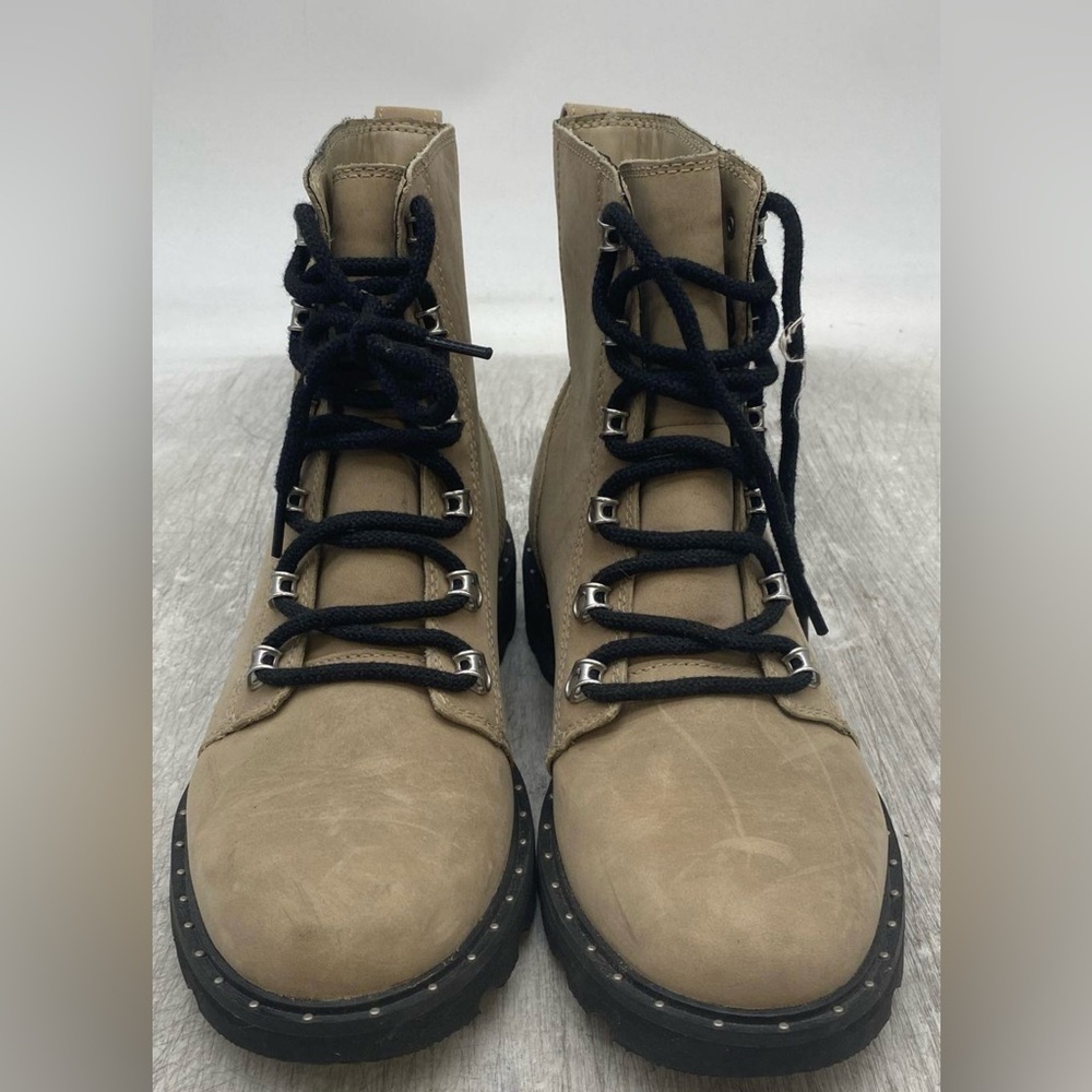 Sorel Lennox Waterproof Nubuck Combat Boots women 8.5